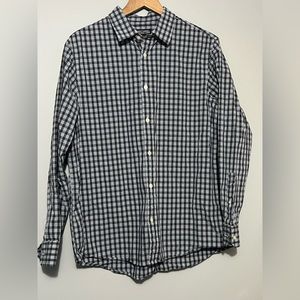 Men’s Michael Michael Kors Blue Plaid Button Dress Shirt Sz. Large